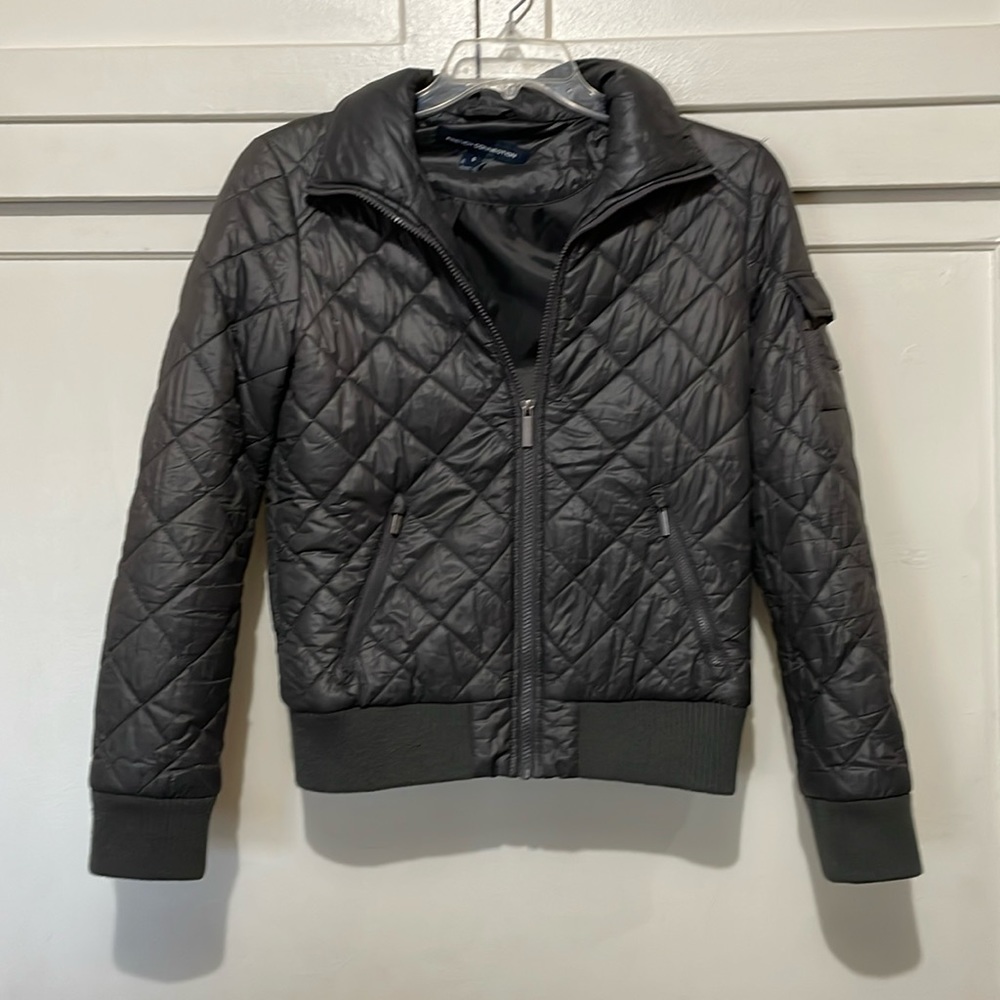 French Connection Gray Puffer Jacket - image 1